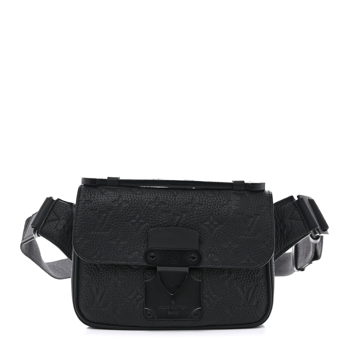 Taurillon Monogram S Lock Sling Bag Black