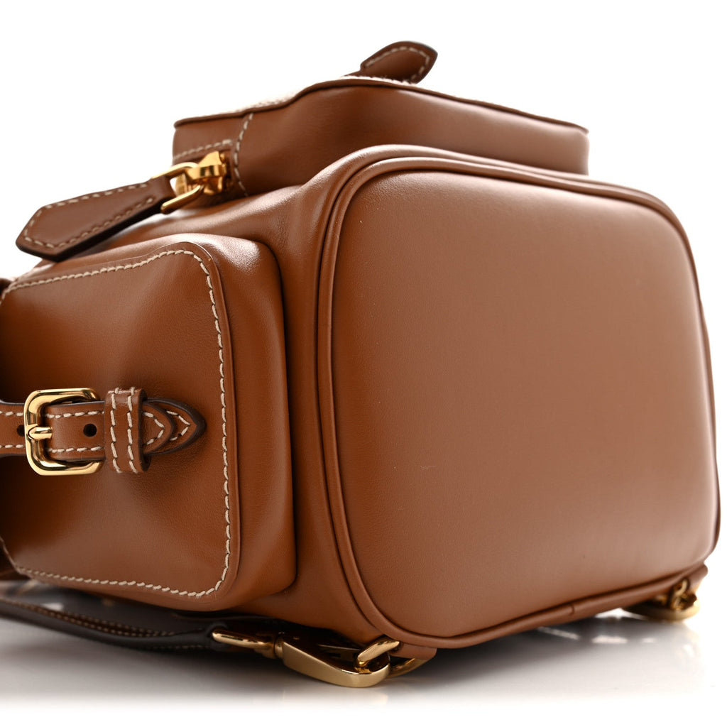 Soft Calfskin Medium Backpack Cognac