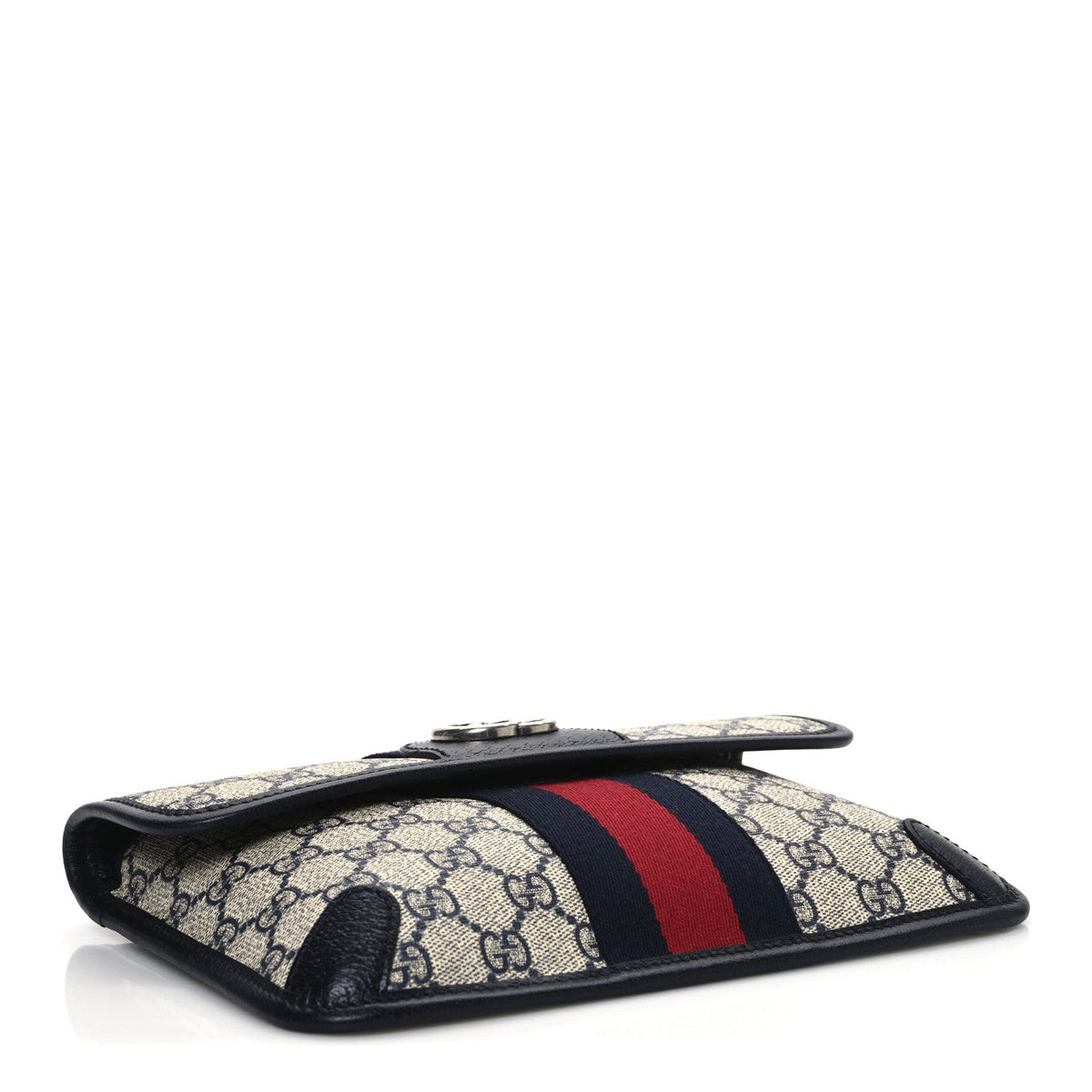 GG Supreme Monogram Web Small Ophidia Belt Bag 80 32 Beige Navy