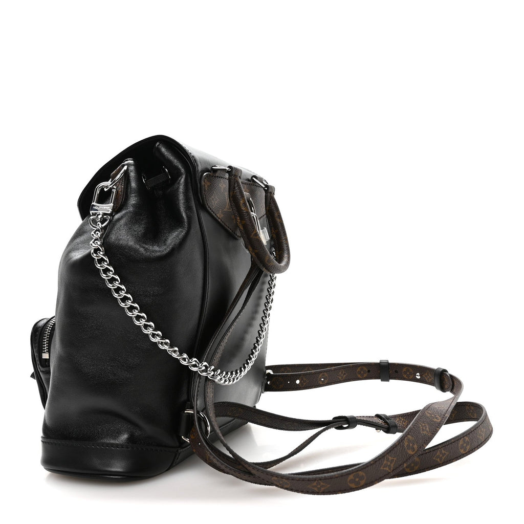 Lambskin Monogram Montsouris Vibe PM Black