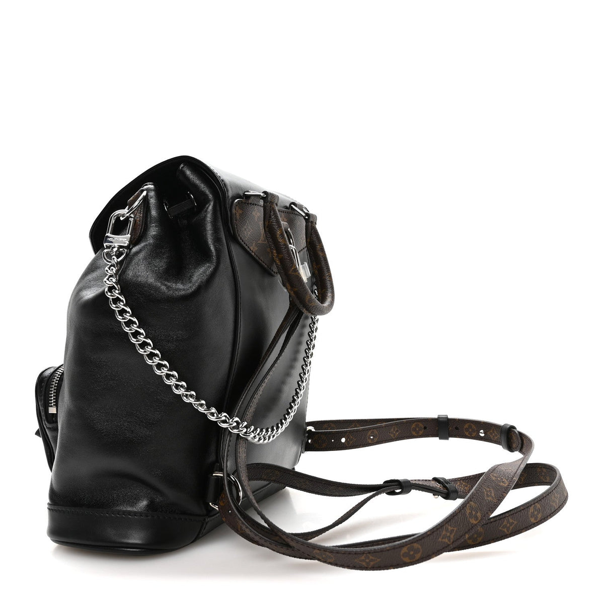 Lambskin Monogram Montsouris Vibe PM Black