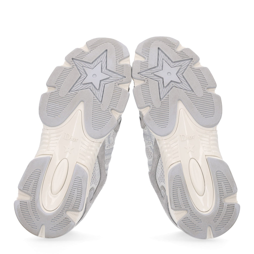 Technical Mesh Suede Dior Chrono Sneakers 38.5 Grey
