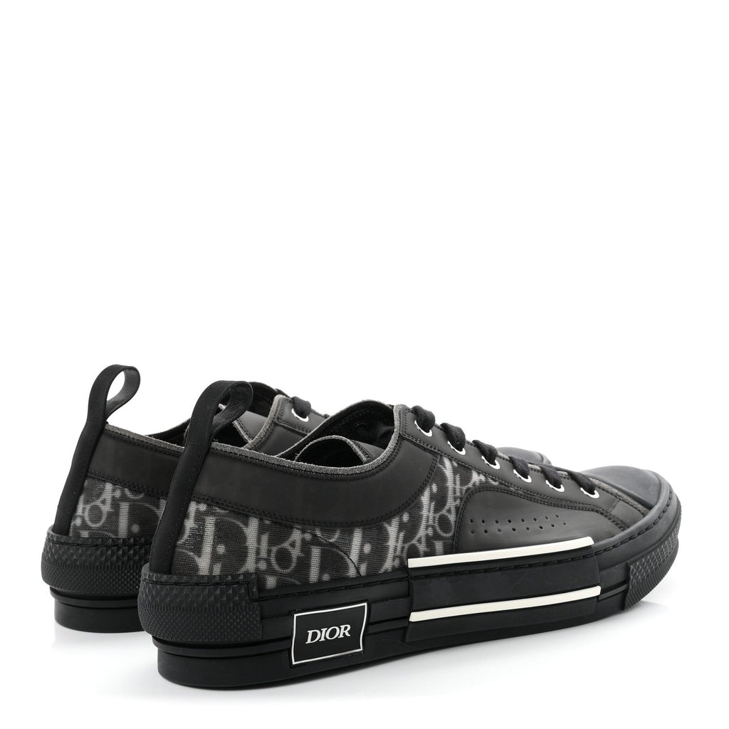 Technical Canvas Oblique Mens B23 Low Top Sneakers 45 Black
