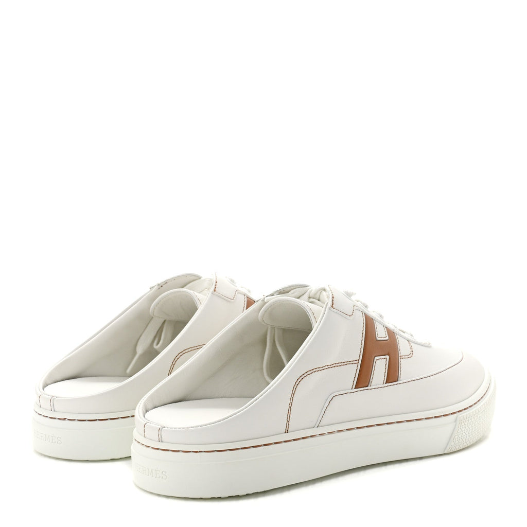 Calfskin Mens Keep Mule Sneakers 42 White Naturel
