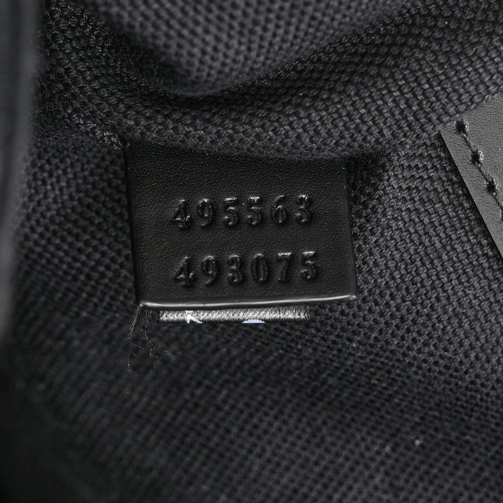 Soft GG Supreme Monogram Calfskin Web Double Buckle Backpack Black