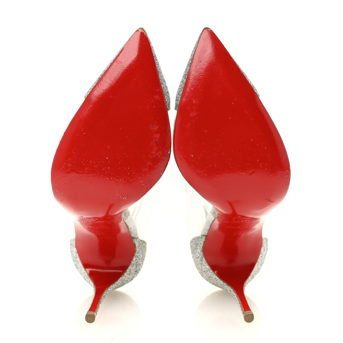 Glitter PVC Un Bout 100 Pumps 35 Silver