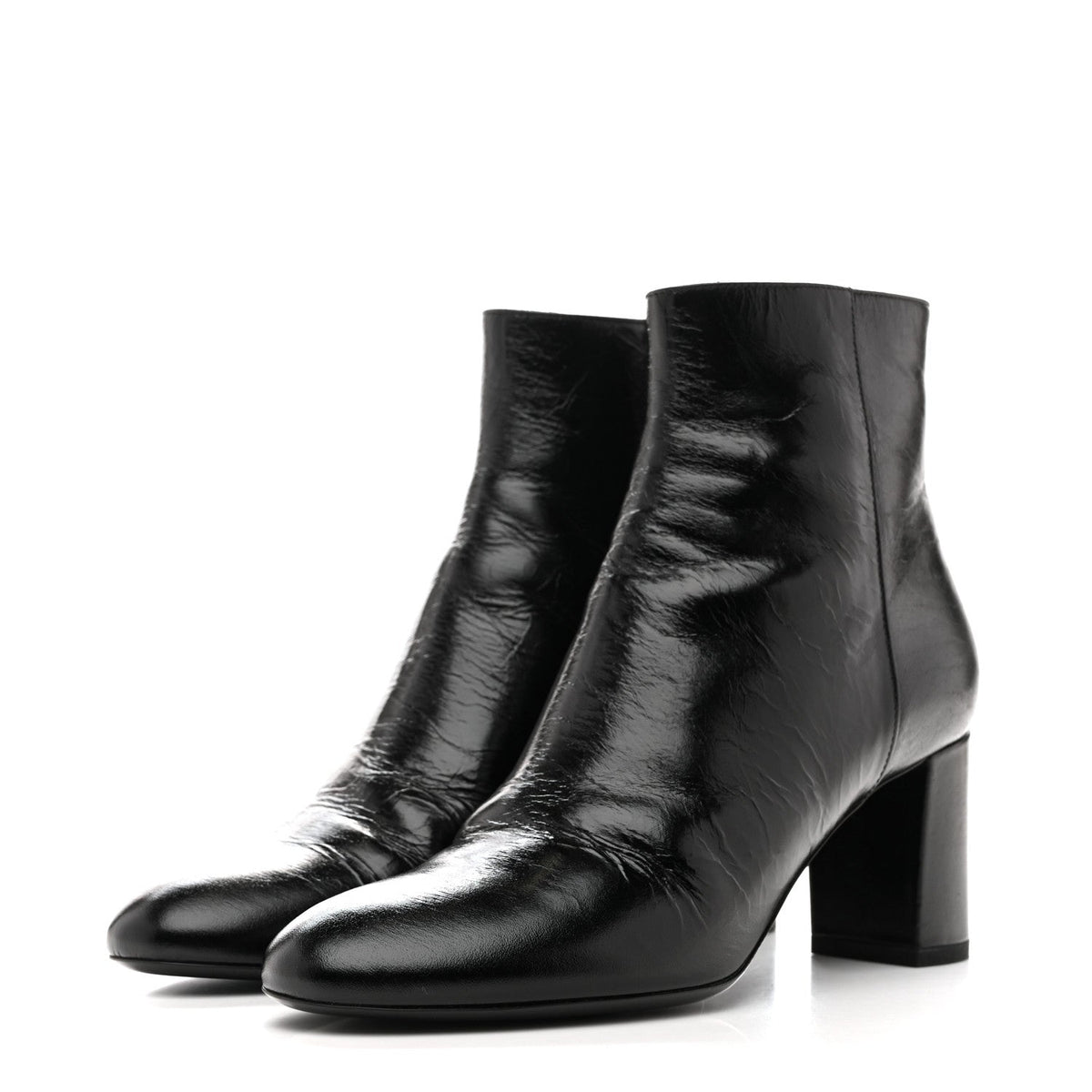 Calfskin Loulou 70 Uniform Ankle Boots 36 Black