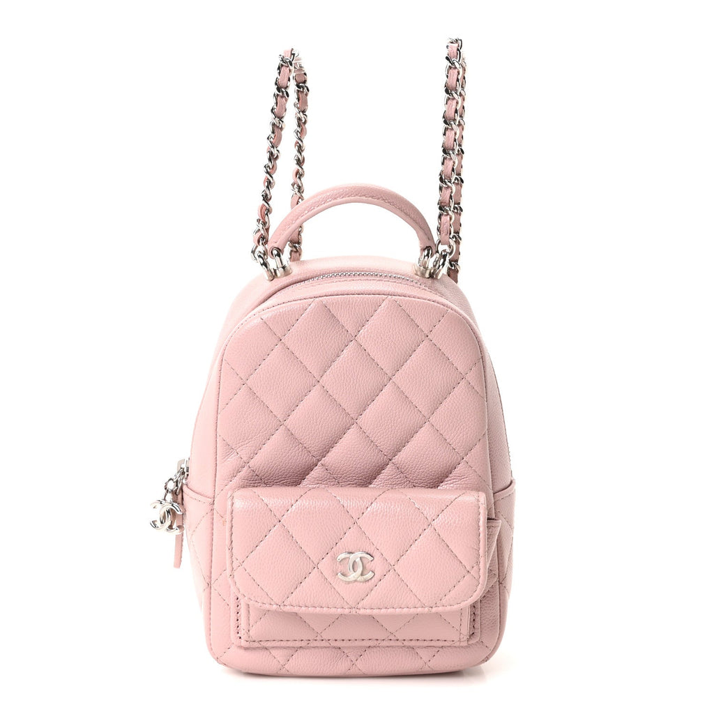 Caviar Quilted CC Mini Classic Backpack Pink