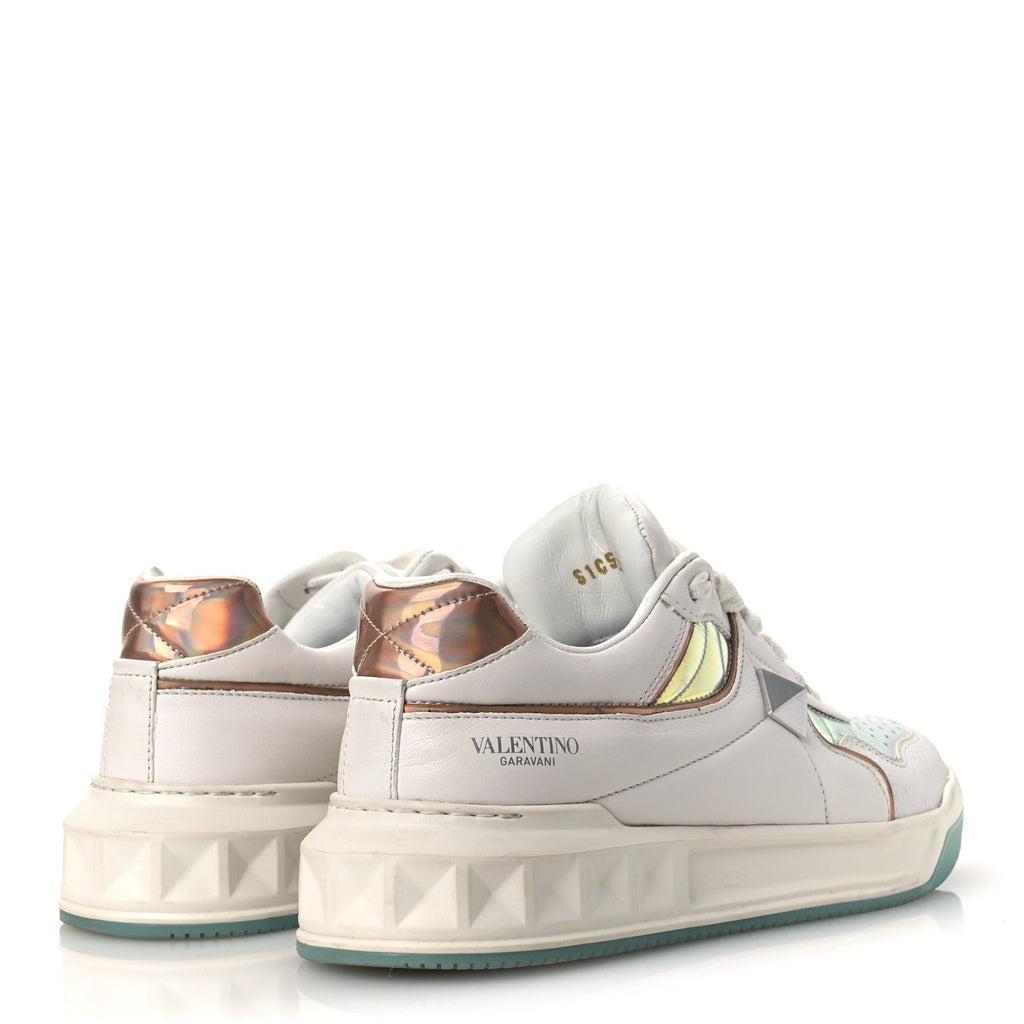 Nappa Metallic One Stud Low Top Sneakers 37 White