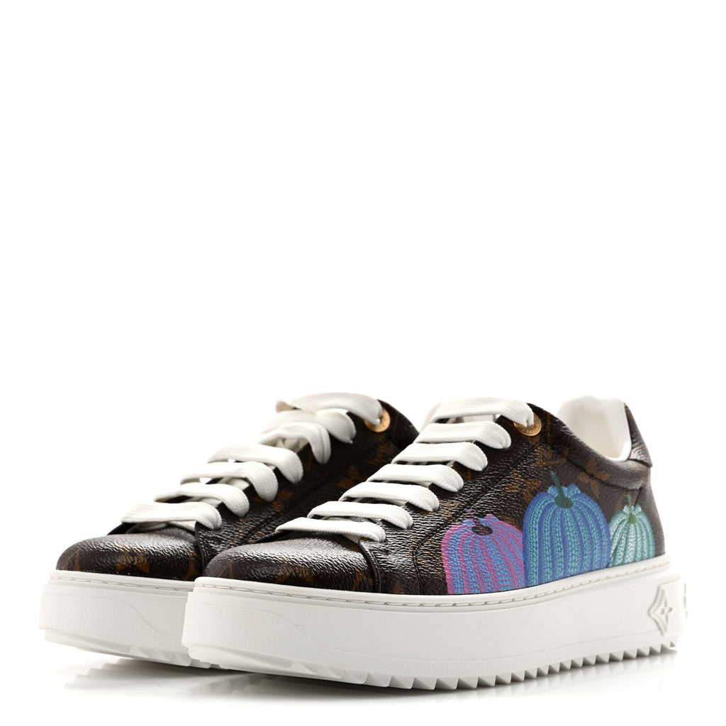 LV X YK Monogram Pumpkin Time Out Sneakers 36.5