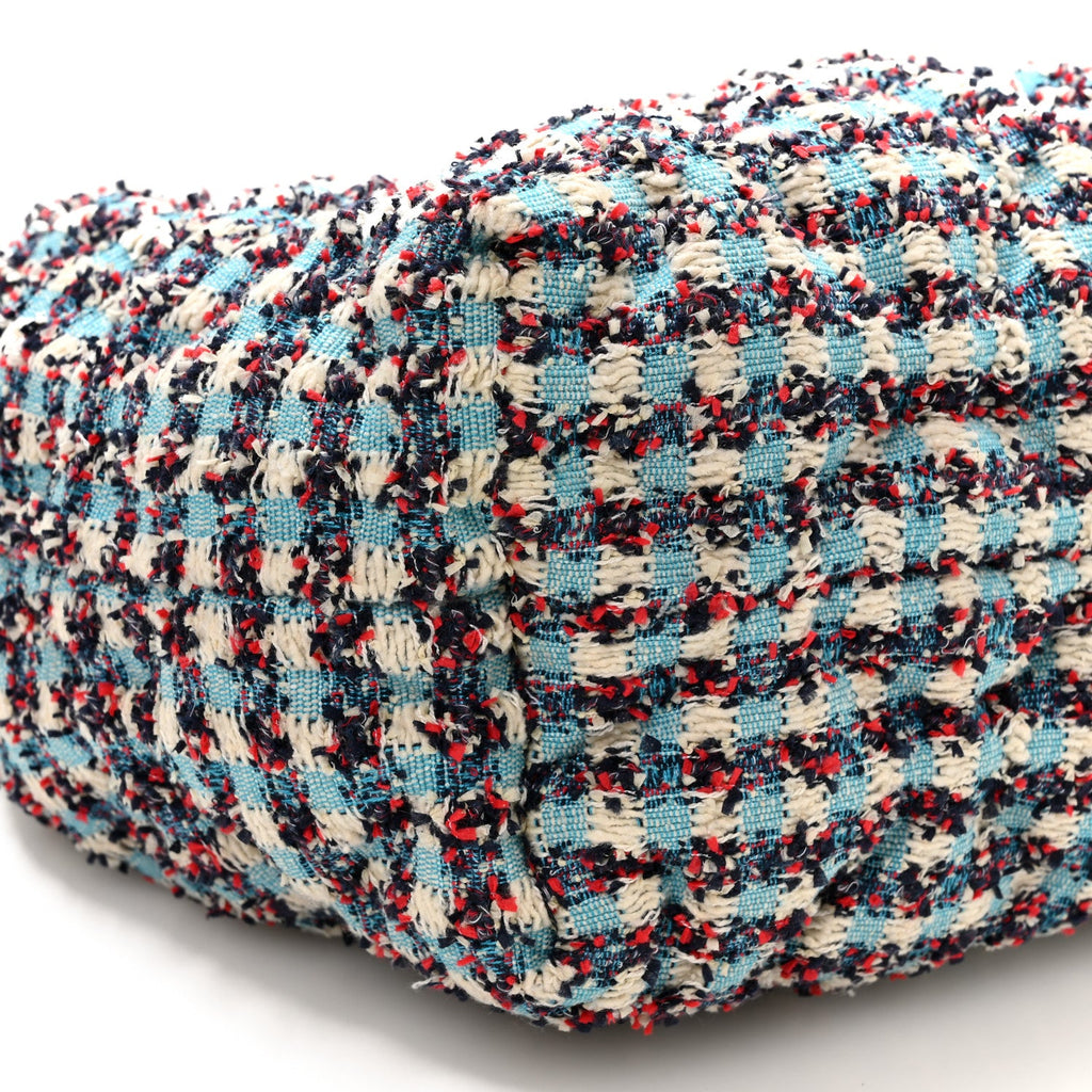 Tweed Paris Cuba Chesterfield Bucket Bag  Blue Multicolor