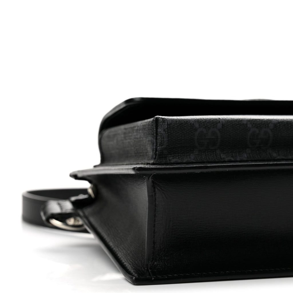 GG Supreme Monogram Canvas Interlocking G Belt Bag Black